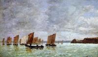 Boudin, Eugene - Camaret, Fishing Boats off the Shore